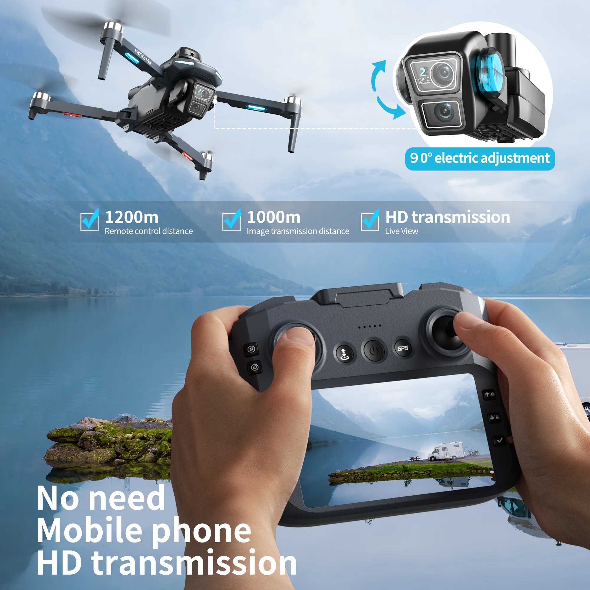 Original XT606 MAX GPS Drone 4 - Drone Gps Mount review and price